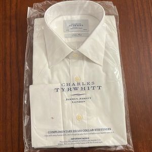 Charles Tyrwhitt White French Cuff Shirt — 16 / 34